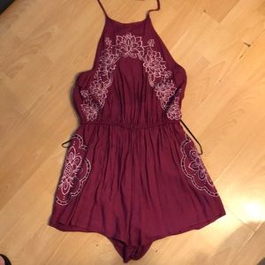 Forever 21 Embroidered Romper NWT